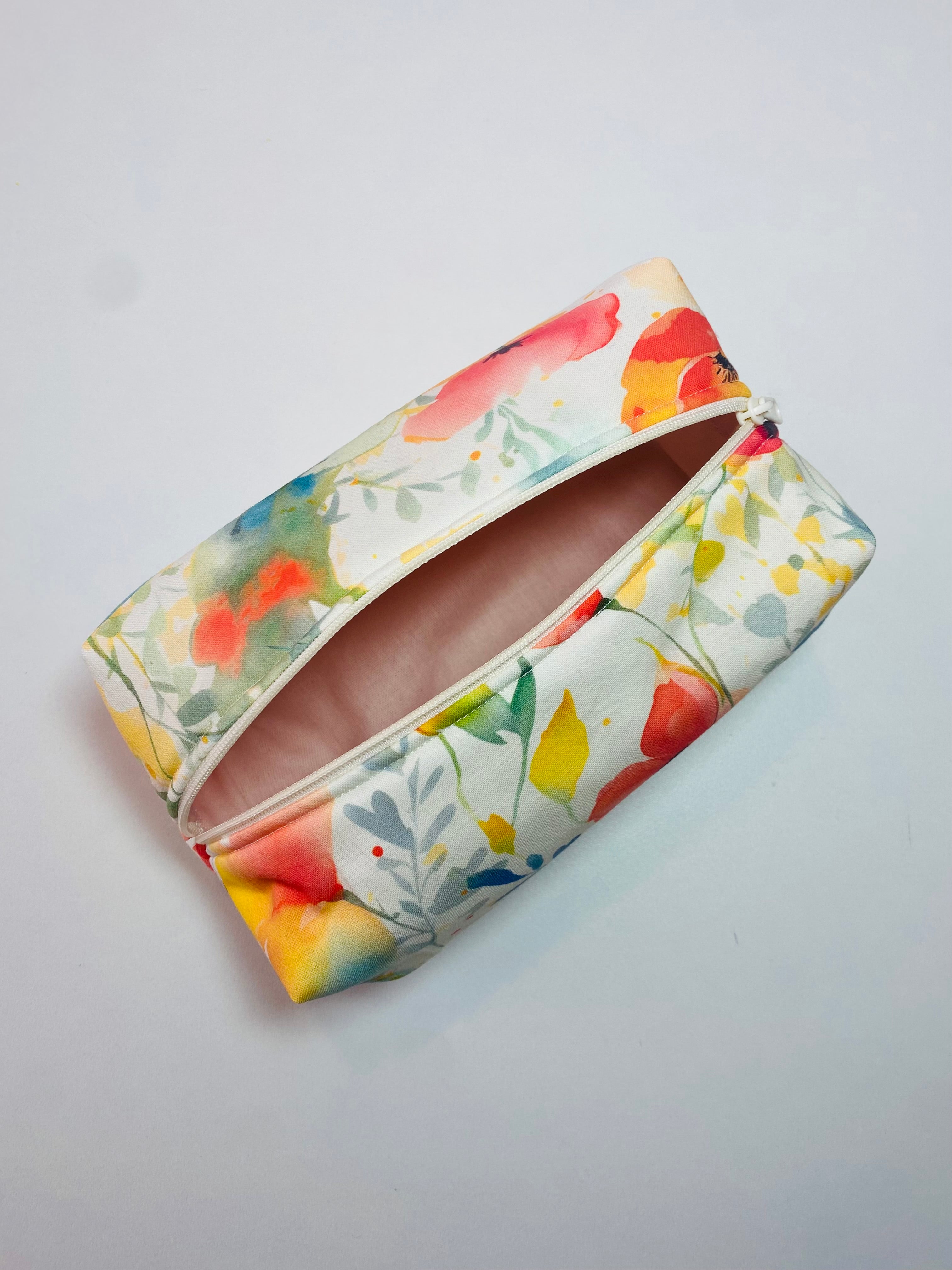 Trousse de toilette fleuris aquarelle/ Trousse maquillage