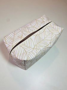 Grande Trousse de toilette blanc beige/ Trousse maquillage