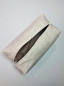 Grande Trousse de toilette blanc beige/ Trousse maquillage