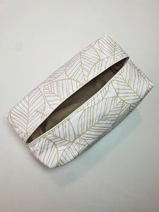 Grande Trousse de toilette blanc beige/ Trousse maquillage